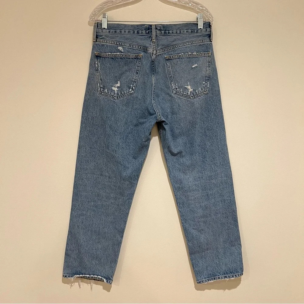 AGOLDE Baggy Waist High Waisted Straight Leg Classic Designer Denim Jeans 27 - Picture 6 of 7